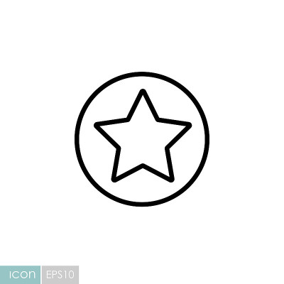 添加到收藏夹矢量图标，星号符号