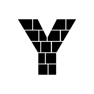 字母Y掩模区。字母照片拼贴框模板。