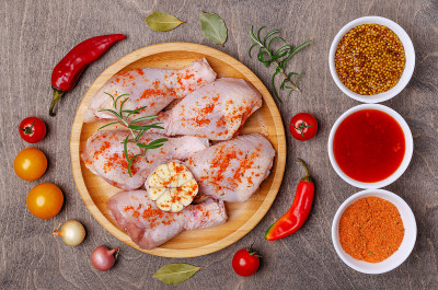 生的鸡腿