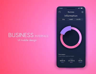 Fitness app. Ui ux design. UI design concept with 