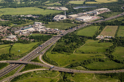 M25高速公路，鸟瞰图