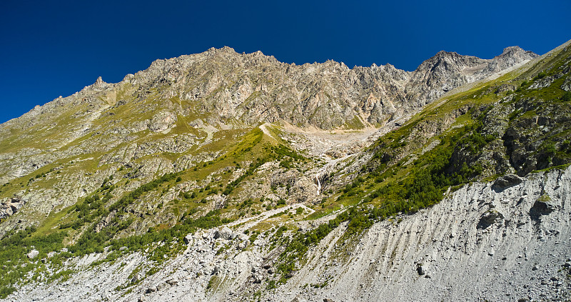 厄尔布鲁斯山区的冰碛