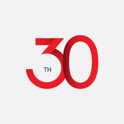 30 th Anniversary Vector Template Design Illustrat