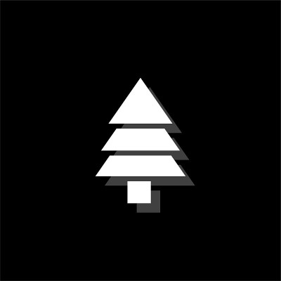 Fir tree icon flat