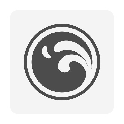 水抽象矢量图标设计。