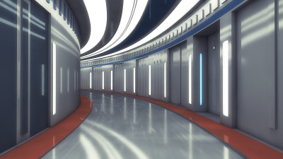 3D渲染室内和未来建筑设计