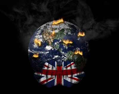 英国气候危机星球环境保护概念