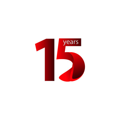15周年庆典矢量模板设计插图