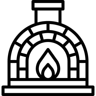 Masonry oven icon, Bakery and baking related vecto