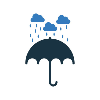 云，雨和伞图标/矢量图形