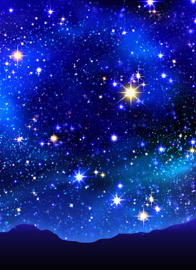 圣诞之星在夜空。