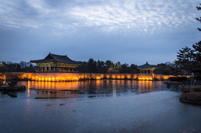 Wolji，前Anabji，韩国庆州的历史遗址