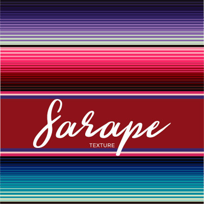 色彩丰富的墨西哥传统Sarape构图-复制空间