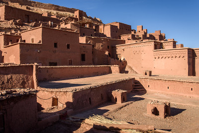 Kasbah Ait Benhaddou在摩洛哥的阿特拉斯山脉