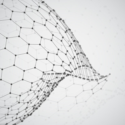 矢量3d对象从一个六边形网格与点。时尚的设计