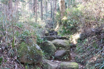 日本相模原市通往石上山的山路
