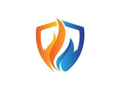 火焰火焰标志模板矢量图标石油，天然气和能源标志