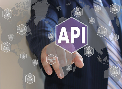 商人按下一个按钮API，即触摸屏上的应用程序编程接口