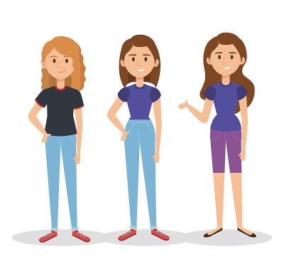 年轻女孩化身角色