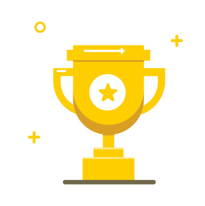 Trophy Cup Vector Flat Icon