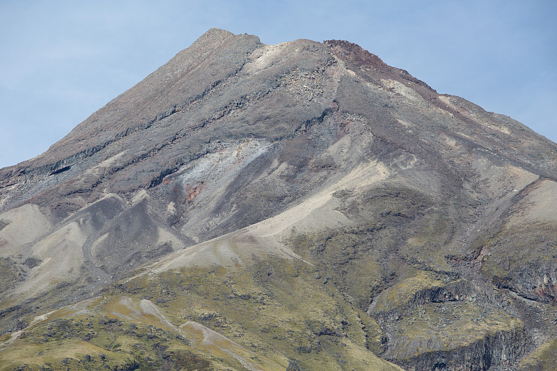 近距离观看塔拉纳基火山锥