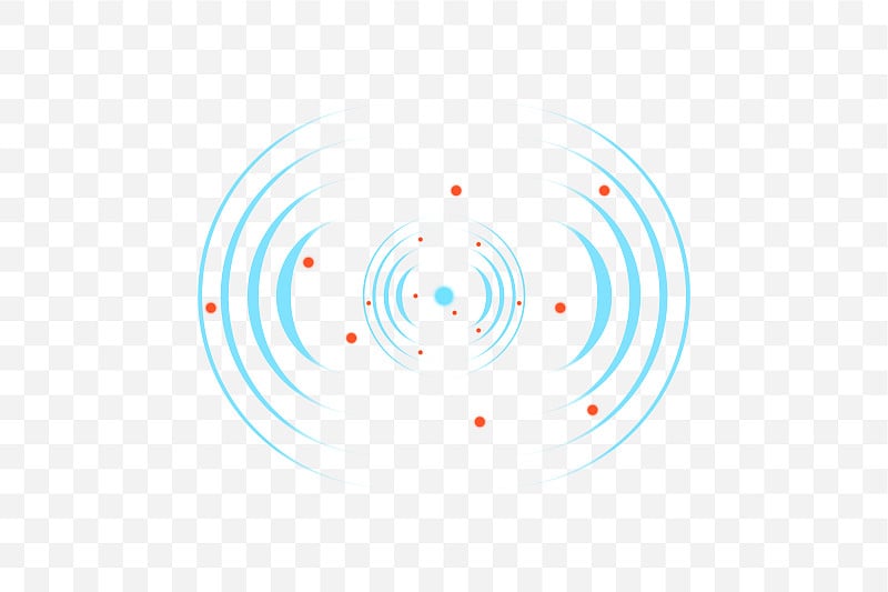 声纳波信号。矢量插图。雷达图标