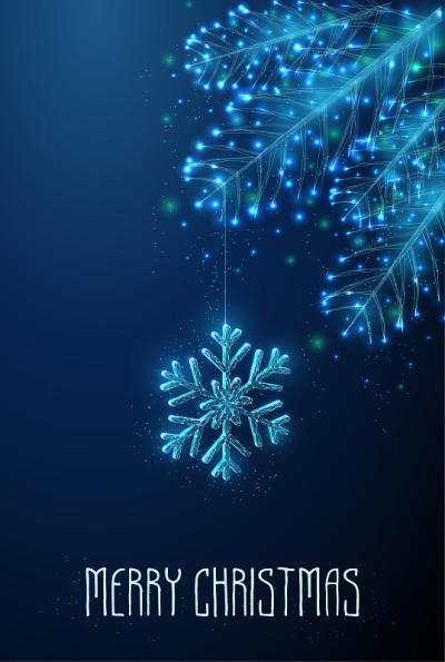 摘要雪花挂在冷杉树枝上。