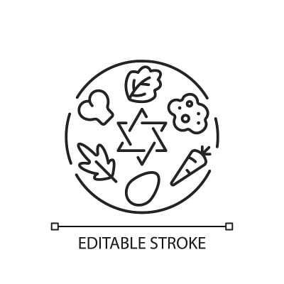 逾越节家宴盘线形图标