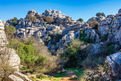El Torcal de Antequera, Andalusia, Spain，在Antequer