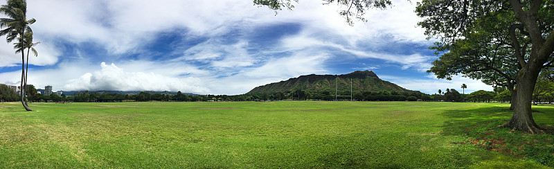 钻石头和卡皮奥拉尼公园全景