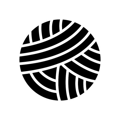针织球纺织符号图标矢量插图