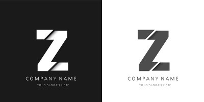 Z字母现代标志破碎设计