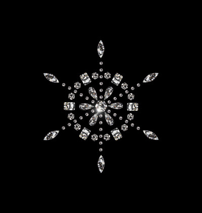 矢量背景宝石雪花钻石