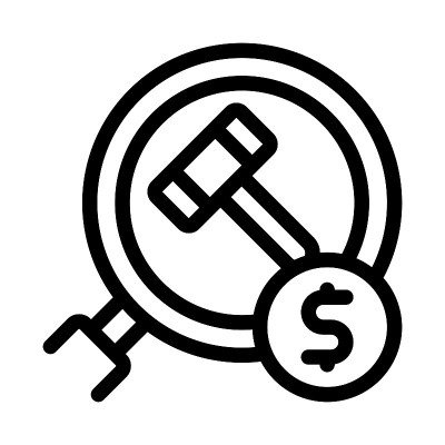 正义锤研究图标矢量大纲插图