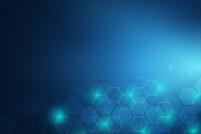 摘要分子背景。科学与数字技术概念