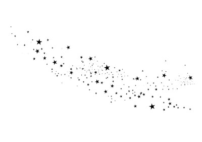Stars on a white background