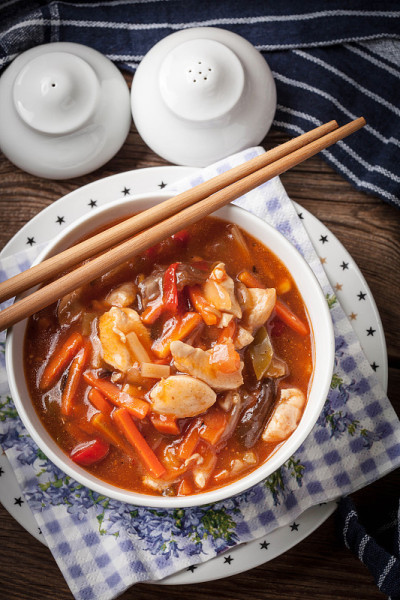 中国蔬菜鸡。