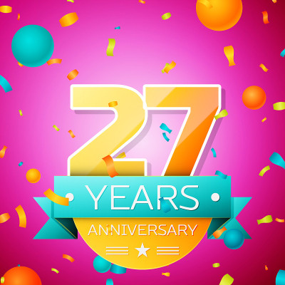 Realistic Twenty seven Years Anniversary Celebrati