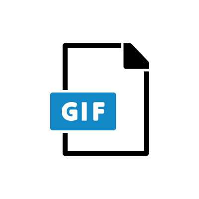 GIF文件图标，平面设计风格股票插图