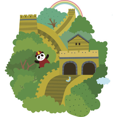中国长城的景色