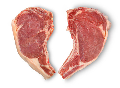 两块心形的鲜肉