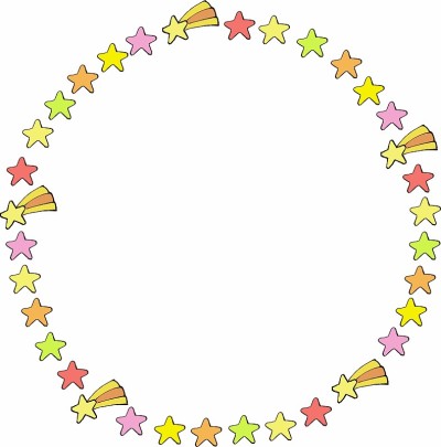 可爱而充满活力的彩色星圆框架