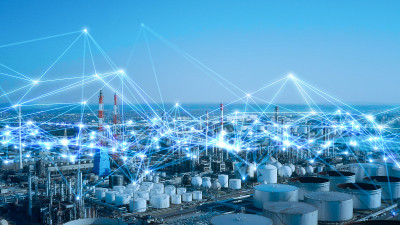 智慧城市与通信网络概念。5克。物联网(IoT)。电信。