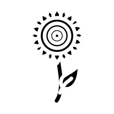 向日葵图形图标矢量插图