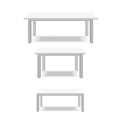 White Table . Platform . Stand. Vector.