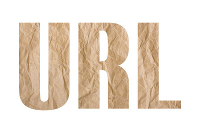 URL字与皱纸纹理
