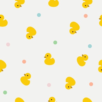 彩色抽象浴鸭图案。