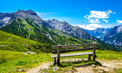 欧洲阿尔卑斯山的风景