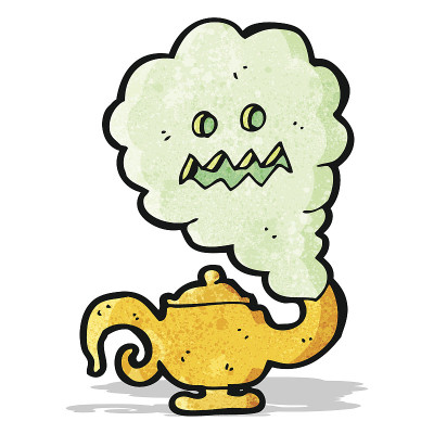 灯里的卡通精灵