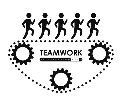 团队设计，矢量插图。